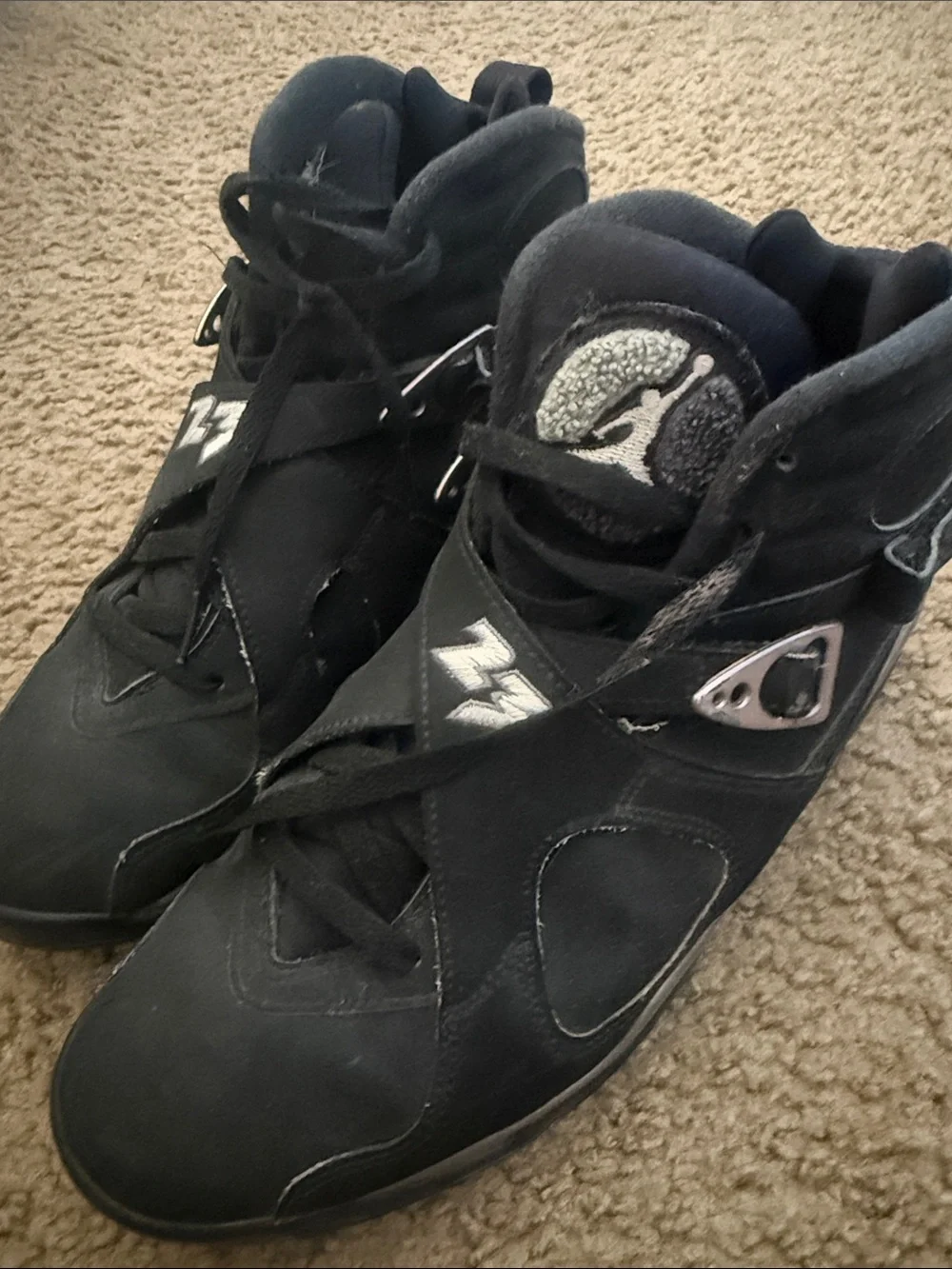 Jordan 8 retro Men's Black Basketball Shoes